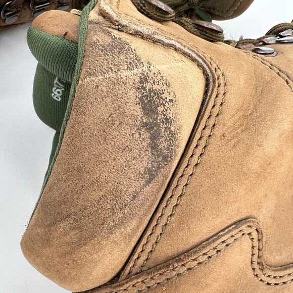 Vintage 90s Timberland Hiking Boots Womens 8 M Tan Brown Nubuck Leather Chunky - Picture 10 of 11